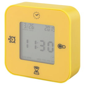 [IKEA/イケア/通販]KLOCKIS クロッキス 時計/温度計/アラーム/タイマー, ダークイエロー[A](c)(30559713)
