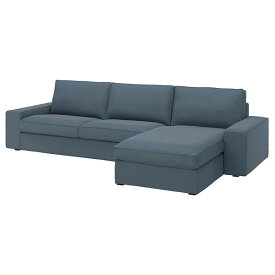 [IKEA/イケア/通販]KIVIK シーヴィク 4人掛けソファ 寝椅子付き, グンナレド ブルー[5](a)(49484826)