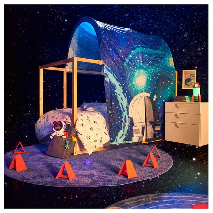 楽天市場】[IKEA/イケア/通販]KURA キューラ ベッドテント, 宇宙 