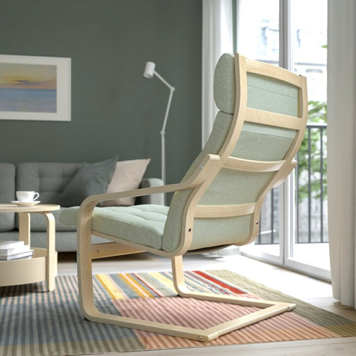 IKEA ポエング 2脚セット ゆったりリラックスチェア POÄNG/ポエング 