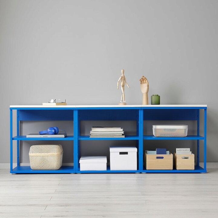 プラッツァオープンシェルフユニット ikea platsa ブルー PLATSA 