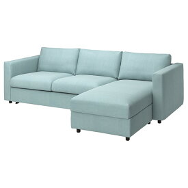 [IKEA/イケア/通販]VIMLE ヴィムレ カバー（カバーのみ、本体は付属しません） 3人掛けソファベッド寝椅子付き用, サクセマーラ ライトブルー[4](a)(09399364)