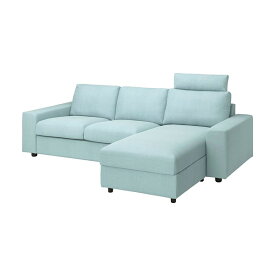 [IKEA/イケア/通販]VIMLE ヴィムレ 3人掛けソファ 寝椅子付き, ワイドアームレスト付き ヘッドレスト付き/サクセマーラ ライトブルー[10](a)(39401474)