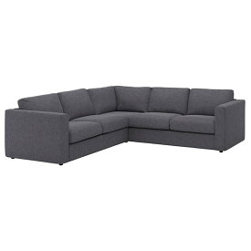 [IKEA/イケア/通販]VIMLE ヴィムレ カバー（カバーのみ、本体は付属しません） 4人掛けコーナーソファ用, グンナレド ミディアムグレー[5](a)(99399468)