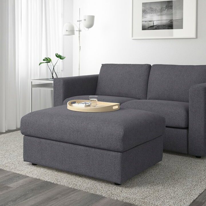 楽天市場】[IKEA/イケア/通販]VIMLE ヴィムレ オットマン 収納付き 
