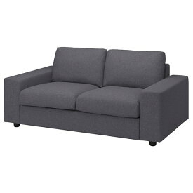[IKEA/イケア/通販]VIMLE ヴィムレ カバー（カバーのみ、本体は付属しません） 2人掛けソファ用, ワイドアームレスト付き/グンナレド ミディアムグレー[3](a)(39400610)