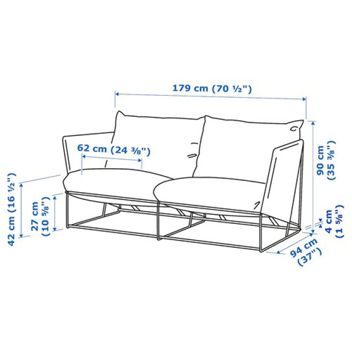楽天市場】[IKEA/イケア/通販]HAVSTEN ハーヴステン 2人掛けソファ 
