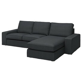 [IKEA/イケア/通販]KIVIK シーヴィク 3人掛けソファ 寝椅子付き, トレースンド チャコール[5](a)(39482842)