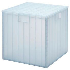 [IKEA/イケア/通販]PANSARTAX パンサルタクス 収納ボックス ふた付き, 透明 グレーブルー[C](b)(20515022)