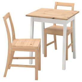 [IKEA/イケア/通販]PINNTORP ピントルプ / PINNTORP ピントルプ テーブル＆チェア2脚, ライトブラウンステイン ホワイトステイン/ライトブラウンステイン[4](a)(19484432)