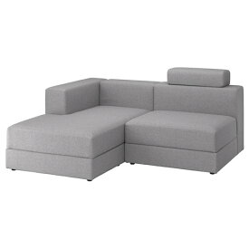 [IKEA/イケア/通販]JATTEBO イェッテボ 2.5人掛けモジュールソファ 寝椅子付き, 左 ヘッドレスト付き/トネルード グレー[10](a)(49490097)