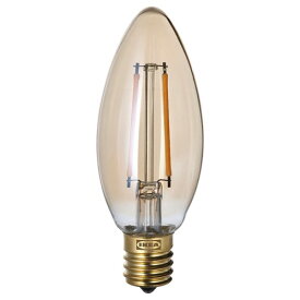 [IKEA/イケア/通販]LUNNOM ルッノム LED電球 E17 210ルーメン, 調光可能/シャンデリア ブラウンクリアガラス[A](c)(60539257)