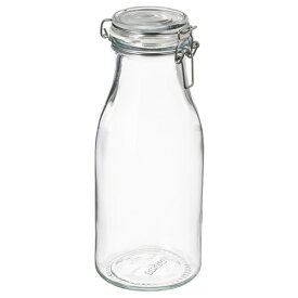 [IKEA/イケア/通販]KORKEN コルケン ボトル型ふた付き容器, クリアガラス[A](c)(80541363)
