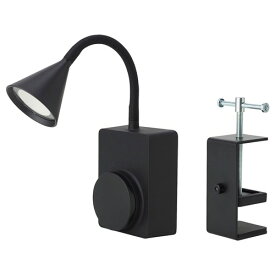 [IKEA/イケア/通販]TAGVIRKE トーグヴィルケ LEDクリップ式スポットライト, 電池式 屋外用/調光可能 ブラック[A](c)(30542416)