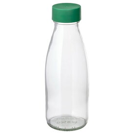 [IKEA/イケア/通販]SPARTANSK スパルタンスク 水筒, クリアガラス/グリーン[A](a)(70517957)