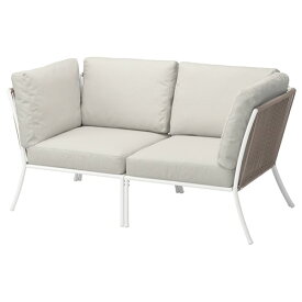 [IKEA/イケア/通販]SEGERON セーゲローン 2人掛けソファ 屋外用, ホワイト/ベージュ/フローソーン/デューヴホルメン ベージュ[14](a)(19520171)