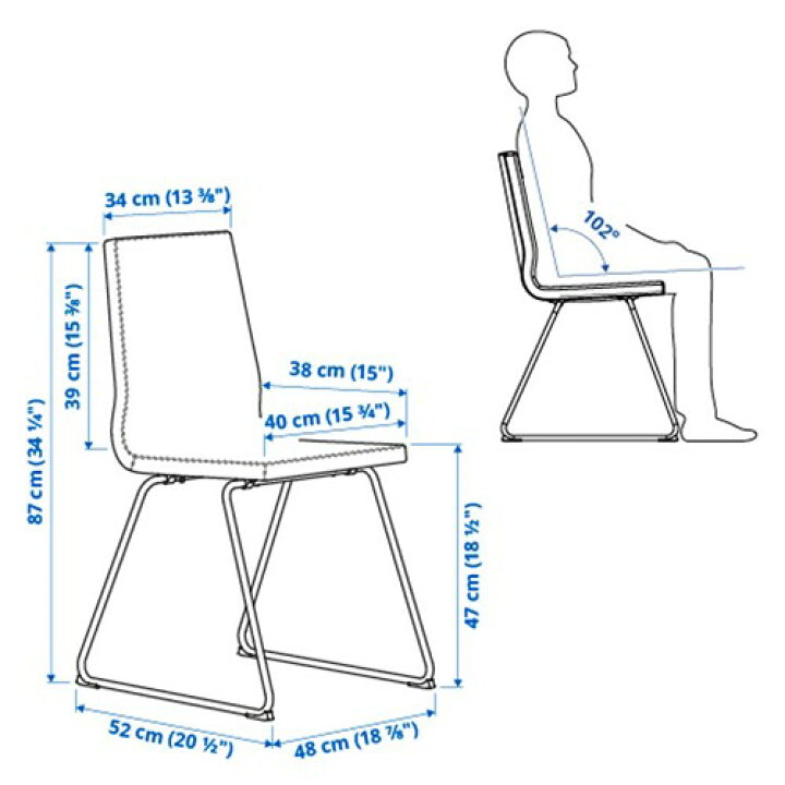 楽天市場】[IKEA/イケア/通販]LILLANAS リルローネス チェア, クロム 