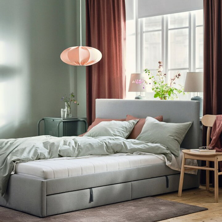 IKEA ベッド、高反発マットレスセット