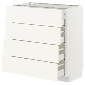 [IKEA/�C�P�A/�ʔ�]METOD ���g�[�h / MAXIMERA �}�L�V���[�� �x�[�X�L���r�l�b�g �����o��4�t��, �z���C�g/���@���X�e�i �z���C�g[9](a)(49506734)