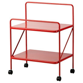 [IKEA/イケア/通販]JARLASA イェルローサ ソファサイドテーブル キャスター付き, レッド[G](b)(50561946)