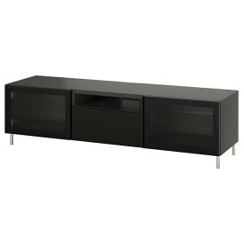 [IKEA/イケア/通販]BESTA ベストー テレビ台, ダークグレー ラップヴィーケン/シンドヴィーク ダークグレー[15](a)(79556124)