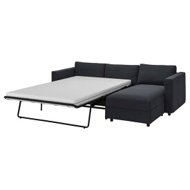 [IKEA/イケア/通販]VIMLE ヴィムレ 3人掛けソファベッド 寝椅子付き, サクセマーラ ブラックブルー[10](a)(59537216)