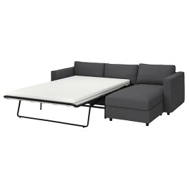 [IKEA/イケア/通販]VIMLE ヴィムレ 3人掛けソファベッド 寝椅子付き, ハーラルプ グレー[10](a)(09537073)