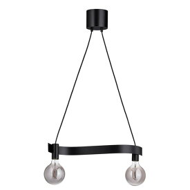 [IKEA/イケア/通販]ACKJA アッキャ / MOLNART モールナルト ペンダントランプ 電球付き, 波形 ブラック/球形 グレークリアガラス[3](a)(49561834)