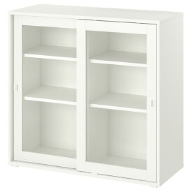[IKEA/イケア/通販]VIHALS ヴィーハルス キャビネット ガラス引き戸付き, ホワイト[FE](a)(60542877)
