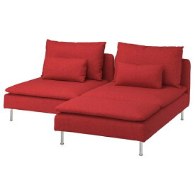 [IKEA/イケア/通販]SODERHAMN ソーデルハムン 2人掛けソファ 寝椅子付き, トネルード レッド[4](a)(19514453)