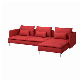 [IKEA/イケア/通販]SODERHAMN ソーデルハムン 4人掛けソファ 寝椅子付き, トネルード レッド[8](a)(49514475)