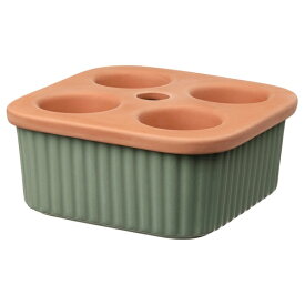[IKEA/イケア/通販]DAKSJUS ダクシュース 自動水やり機能付き植木鉢, テラコッタ/グリーン[B](80567094)