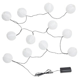 [IKEA/イケア/通販]SOLVINDEN ソルヴィンデン LEDライトチェーン 全12球, 屋外用/電池式 ホワイト[A](40575982)