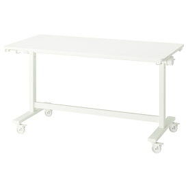 [IKEA/イケア/通販]MITTZON ミッツォーン 折りたたみテーブル キャスター付き, ホワイト[K](90527955)