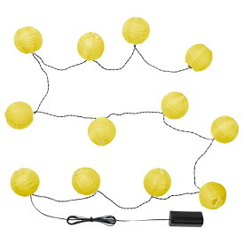 [IKEA/イケア/通販]SOLVINDEN ソルヴィンデン LEDライトチェーン 全12球, 屋外用/電池式 イエロー[A](80571939)