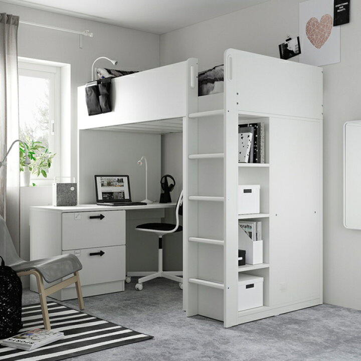 楽天市場】[IKEA/イケア/通販]SMASTAD スモースタード ロフトベッド 