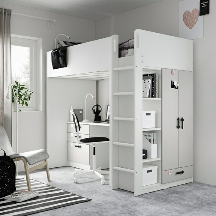楽天市場】[IKEA/イケア/通販]SMASTAD スモースタード ロフトベッド 