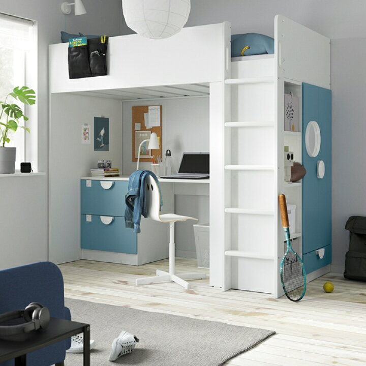 楽天市場】[IKEA/イケア/通販]SMASTAD スモースタード ロフトベッド 