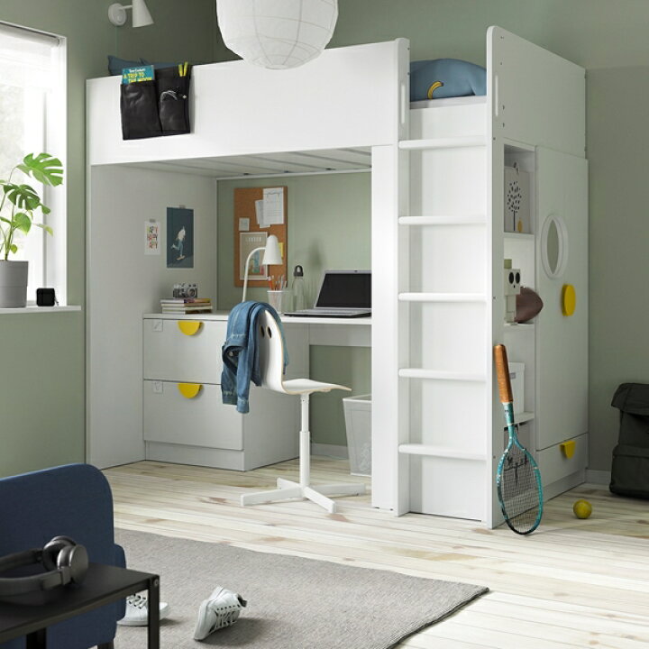 楽天市場】[IKEA/イケア/通販]SMASTAD スモースタード ロフトベッド 