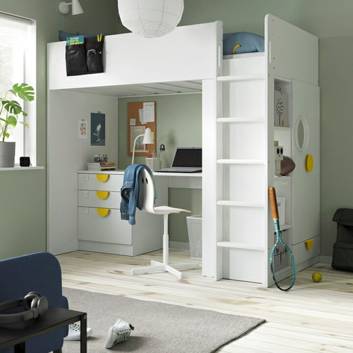 楽天市場】[IKEA/イケア/通販]SMASTAD スモースタード ロフトベッド 