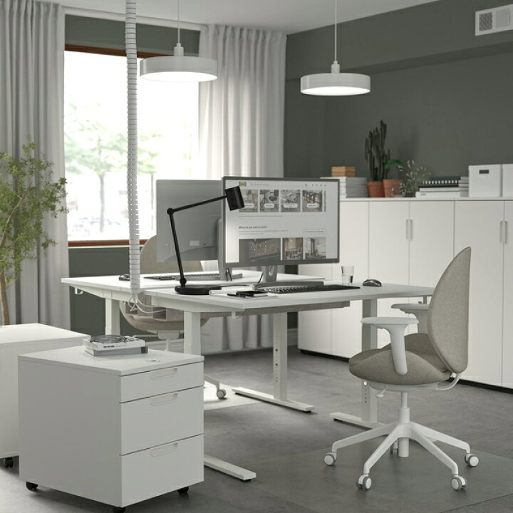 楽天市場】[IKEA/イケア/通販]MITTZON ミッツォーン デスク, ホワイト 