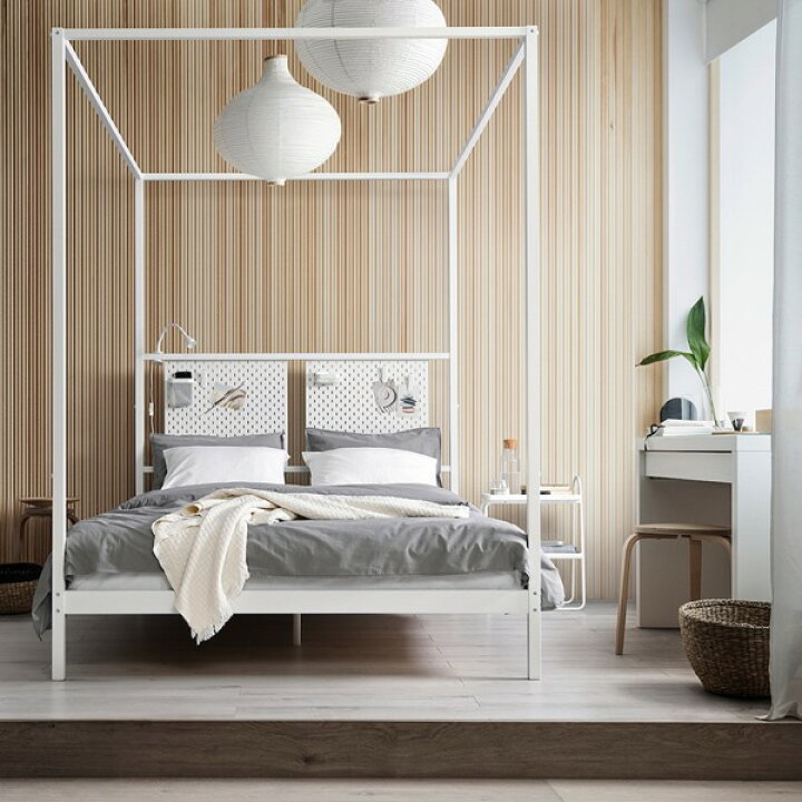 楽天市場】[IKEA/イケア/通販]VITARNA ヴィタルナ 四柱付きベッド 