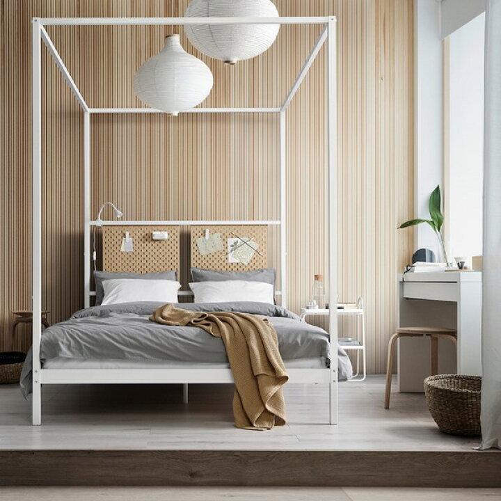 楽天市場】[IKEA/イケア/通販]VITARNA ヴィタルナ 四柱付きベッド 