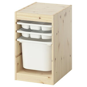 [IKEA/�C�P�A/�ʔ�]TROFAST �g���t�@�X�g ���[�R���r�l�[�V���� �{�b�N�X/�g���C�t, ���C�g�z���C�g�X�e�C���p�C��/�z���C�g[4](d)(19584380)