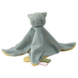 [IKEA/イケア/通販]GULDVAVARE グルドヴァヴェレ ブランケット ソフトトイ付き, ブルー イエロー/ネコ[A](b)(00573659)