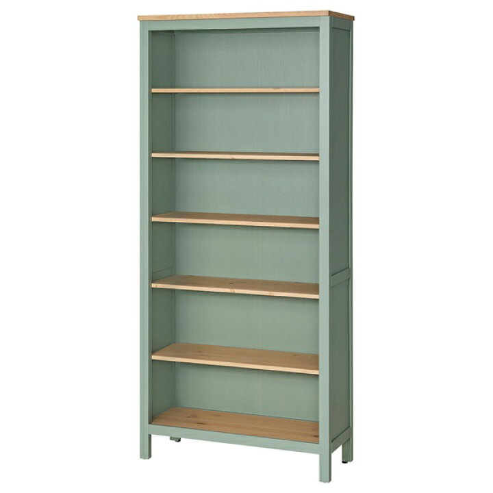 楽天市場】[IKEA/イケア/通販]HEMNES ヘムネス 本棚, グレーグリーン 