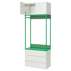 [IKEA/CPA/ʔ]PLATSA vbc@ [h[u 2+o3it, zCg/tHblX O[, 80x42x221 cm[16](a)(69593914)