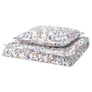 [IKEA/�C�P�A/�ʔ�]BRUDKRUSBAR �u���[�h�N���X�x�[�� �|���z�c�J�o�[�����J�o�[, �z���C�g �}���`�J���[/�t���[�����p�^�[��, 150x200/50x60 cm[A](a)(60614746)