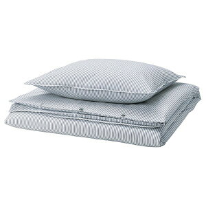 [IKEA/�C�P�A/�ʔ�]SOLFIBBLA �\���t�B�u�� �|���z�c�J�o�[�����J�o�[, �z���C�g �u���[/�X�g���C�v, 150x200/50x60 cm[A](a)(10612194)