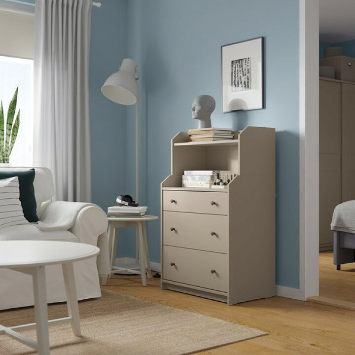 楽天市場】[IKEA/イケア/通販]HAUGA ハウガ チェスト（引き出し×3）棚 